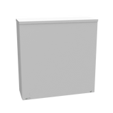 18186-SC3R-NK - 18X6X18 Screw Cover Type 3R Ul Listed Steel No Knockouts Ansi 61 Gray Quad D Knockout For Lock Emboss Mounting Holes In Back